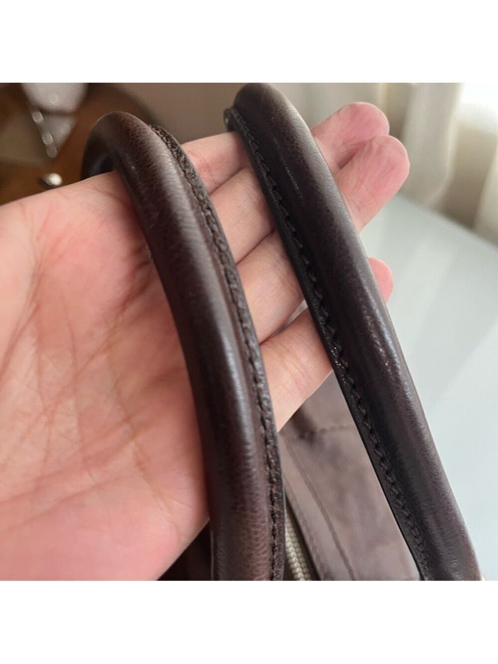TOD’S BROWN LEATHER G LINE SATCHEL BAG - Picture 6 of 14